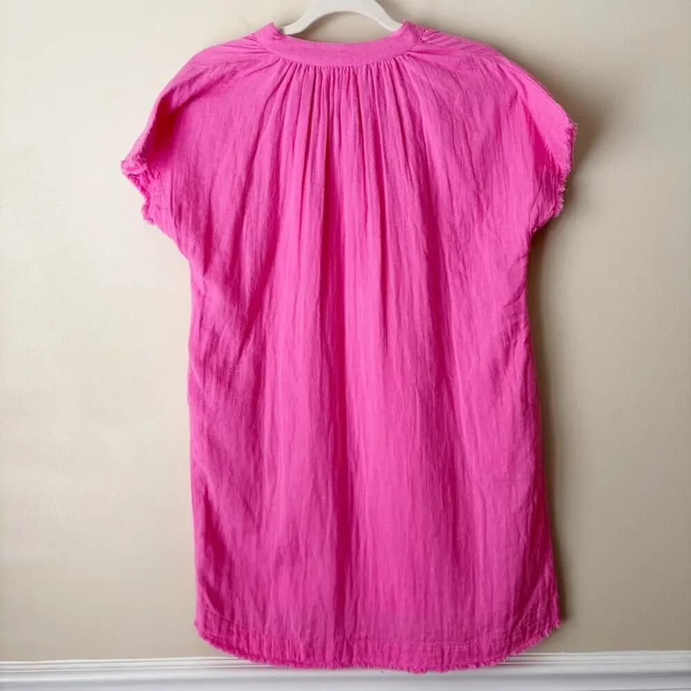 9Seed Littles | Girl’s Tunisia Cotton Gauze Resort Dress Beachy Pink Youth 8-10